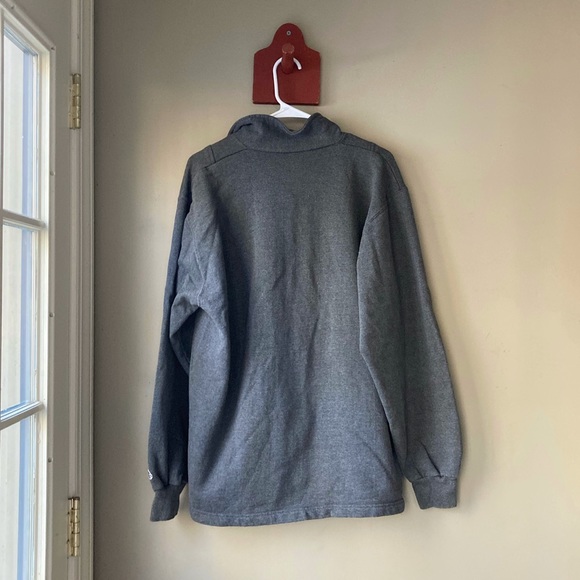 Champion Grey Quarter Zip Sweatshirt Men's L - Picture 5 of 7